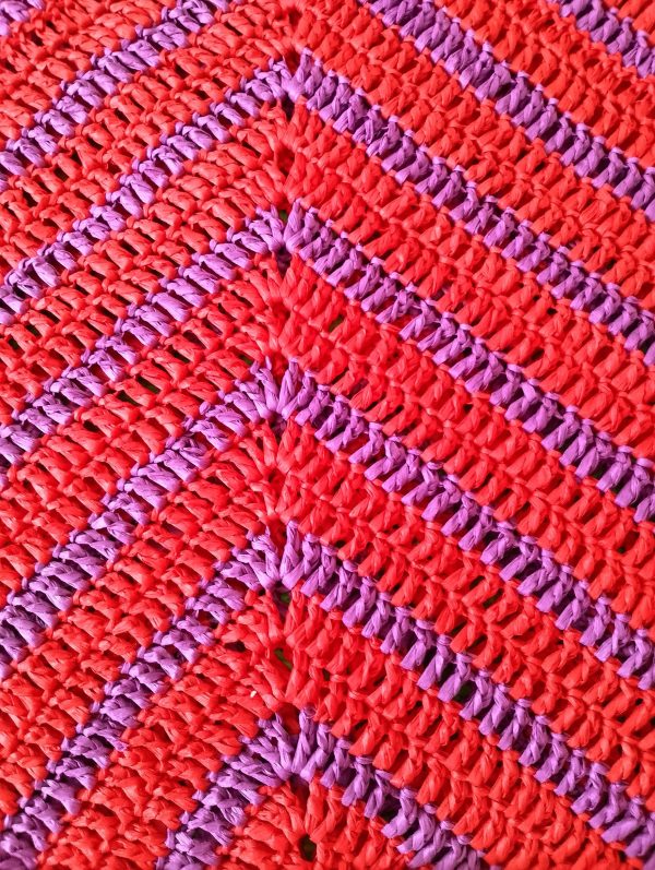 Bolso Chevron rojo/morado - Imagen 6